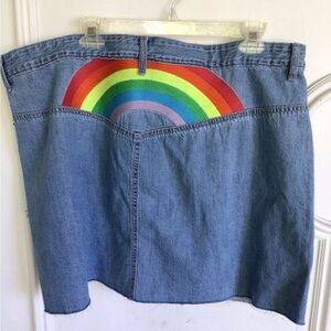 Rainbow NWT Pride Denim Skirt Size XXL